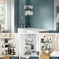 thumbnail image 6 of Wattne Bathtub & Shower Organizers with 2 Adhesives, Black, 6 of 8