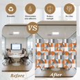 thumbnail image 5 of Nordic Retro Window Privacy Film Orange Grey Geometric Abstract Art Decorative Glass Window Film UV Blocking Static Cling Non-Adhesive Sticker Covering for Home Door 17.7 x 39.3 inches, 5 of 8