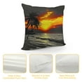 thumbnail image 4 of Creowell Sunset Palm Trees Fashion Style Dirt-Resistant Throw Pillow Covers for Couch Sofa Bed Living Room Bedroom Zipper Closure Summer Pillow Case 1PC 18x18in, 4 of 5