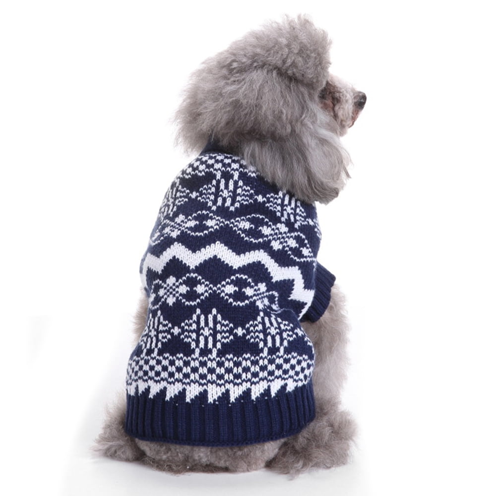 Christmas Dog Sweater Coat Snowflake Sweaters Dog Coat Winter Outfit
