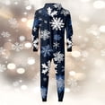 thumbnail image 4 of Fgnfyis Family Pajamas Matching Sets Christmas Snowflake Print Hooded One Piece Pajamas Jumpsuit Loungewear, 4 of 6