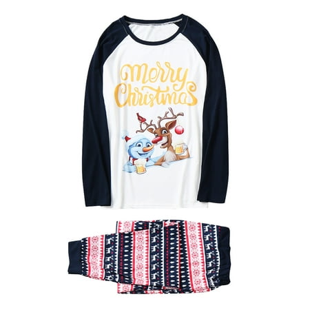 

Christmas Pajamas for Family Parent-Child Outfit Winter Fall Xmas Pjs Sleepwear Matching Pajama Sets