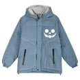 thumbnail image 6 of Odeerbi Teen Boys Girls Hooded Puffer Jacket Halloween Pumpkin Winter Coats Thermal Padded Coat Down Jacket Warm Clothes 5-16 Years Kids Long Sleeve Outerwear Heavy Coat Blue, 6 of 8