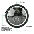thumbnail image 1 of Faro De Halo Para Motocicleta, Faro LED Universal Para Motocicleta, Lente De PC De Alto Brillo De 6,5 Pulgadas De Diámetro Para Modificación, 1 of 7