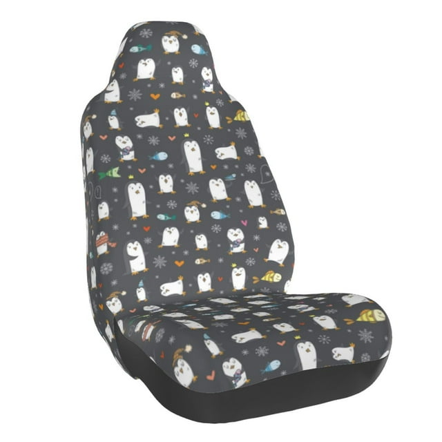 Fotbe Lovely Penguin Funda para Asiento de Auto con Estampado – Impermeable y Antisudor – Ajuste Universal, Lavable a Máquina, Antideslizante (1 Pieza)