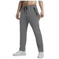 thumbnail image 5 of Youmylove Mens Casual Pants Solid Color Relaxed Fit Straight Leg Sweatpants Elastic Waistband Daily Sanitary Sweat Pant Leisure Joggers Pants, 5 of 9