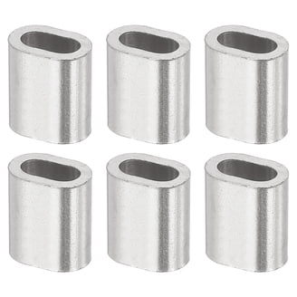 Manchons De Sertissage Aluminium 1/4" (6mm) - 25 Pièces, Pour Terminaison De Câbles Métalliques
