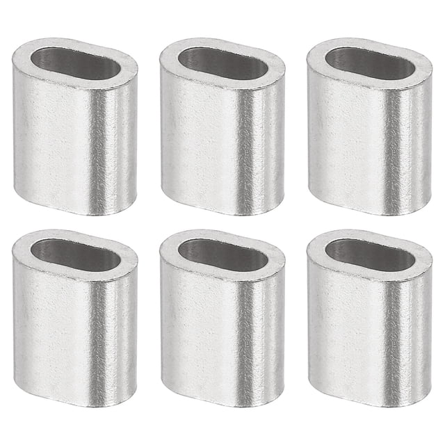 Uxcell Wire Rope Stop Sleeve, 304 Stainless Steel Cable Wire Rope Crimping Loops for Various Applications 3/16"(4mm)
