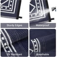 thumbnail image 4 of Memoryfield 8' x 10' Outdoor Rug Waterproof, Reversible Plastic Straw Patio Mat, Portable Rug for Deck, RV, Camping & Balcony, Navy/White, 4 of 8
