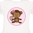 thumbnail image 4 of Inktastic Monkey Girl Girls Long Sleeve Baby Bodysuit, 4 of 5