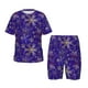 thumbnail image 1 of Balery blue purple Snowflake Conjunto de Pijama Infantil de Manga Corta con Estampado – Ropa de Dormir de Algodón Suave-Large, 1 of 6