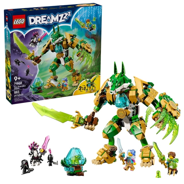 LEGO DREAMZzz Fox Guardian Mech Building Toy for Boys & Girls - Pretend Play Set for Kids, Ages 9+ - W/2 Build Options, 3 Minifigures, & 3 Creatures - Gift Idea for Birthdays - 71508