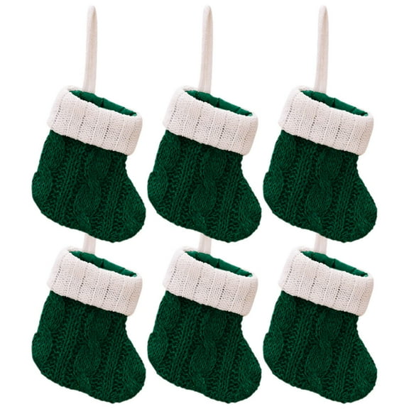 LOLIPPYY 6- Knit Christmas Stockings for Kids and Family Holiday Decorations and Festive Home Decor