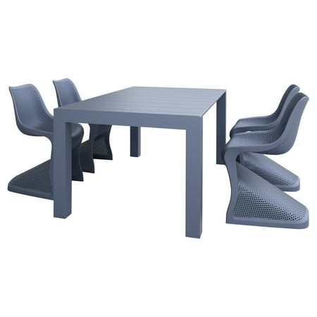 UPC 644216001521 product image for Compamia Bloom Polypropylene 5 Piece Patio Dining Set with Extendable Table | upcitemdb.com