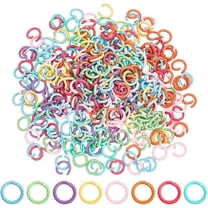320pcs Jump Rings, 8mm Open Jump Rings 8 Colors Chainmail Rings Colored Jewelry Connector Rings 18 Gauge Unsoldered O Ring for Bracelets Necklaces Chain Choker DIY Craft Making