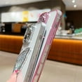 thumbnail image 4 of Shiny Glitter Quicksand Butterfly Clear Silicone Phone Case For iPhone 15 14 11 12 13Pro Max Luxury Plating Protective TPU Cover ZR, 4 of 7