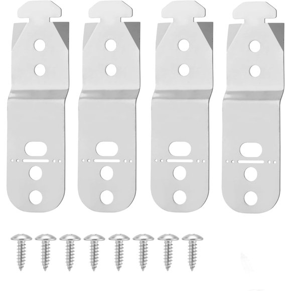 2pcs Dishwasher Mounting Bracket, 00619985 Stainless Steel Under Counter Dishwasher Mount Clips Parts Compatible with Bosch Thermador Kenmore Gagenau & Most Top Brand Dishwashers