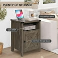 4 EVER WINNER Farmhouse End Table Set of 2, End Table for Bedroom Living Room Set of 2