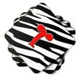 thumbnail image 2 of Letter T Initial Monogram - Zebra Red Foam Coaster Set of 4, 2 of 3