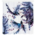 thumbnail image 3 of Ambesonne Hummingbird Shower Curtain, Art Lily Flowers Birds, 69"Wx84"L, Lavender Blue, 3 of 3