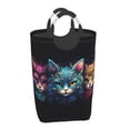 thumbnail image 6 of DouZhe 50L Rectangular Laundry Basket, Cats Mask Watercolor Prints Waterproof Foldable Laundry Hamper with Aluminum Handles, 6 of 6