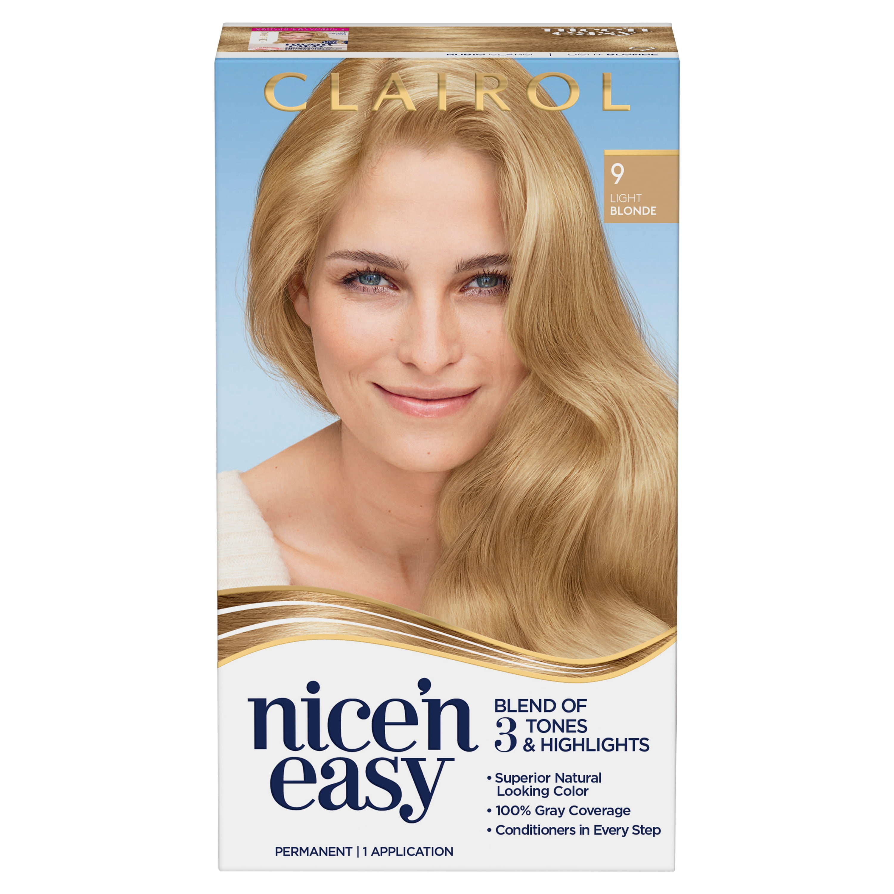 Clairol Nice'n Easy Permanent Hair Color Creme, 8 Medium Blonde, 1  Application, Hair Dye 