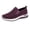Purple, variant on NOKIO Women's Knitted F𝗅a𝗍s Sneakers Lightweight Comfortable L𝗈afers Breathable Mesh Walking Athlet𝗂c Shoes for Daliy Casual Work Sport School Workout Wear