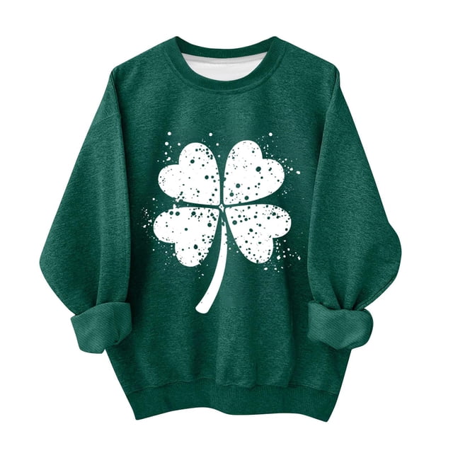 Chandail à Capuchon de la Saint-Patrick pour Enfants, Doublé en Molleton, Manches Longues, Chandail à Enfiler avec Imprimé des Fêtes, Coupe Ample Décontractée, Col Rond, Haut pour Garçons et Filles