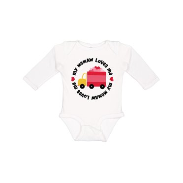 Inktastic My Memaw Loves Me Boys or Girls Long Sleeve Baby Bodysuit