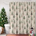 thumbnail image 3 of 54x78 Inch Shower Curtain Decorative Rustic Green Christmas Tree Bathtub Bath Curtains Fabric Waterproof Bathroom Decor, Xmas Trees Snowflake Stars Winter Small Stall Shower Curtain Set with 12 Hooks, 3 of 8