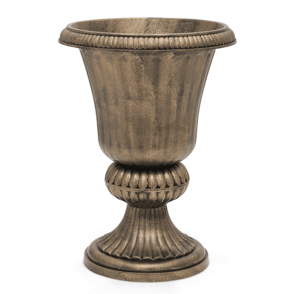 Magshion Urn Planter Flower Pot Vase Outdoor Garden Ironplanters Front Column Wedding Pots Tall Door Moroccan Classic Bronze Stand