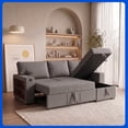 thumbnail image 1 of Sofá Cama Easy Living Porto Gris Oxford con chaise longue, almacenamiento y USB, 1 of 6