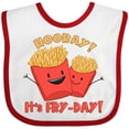 thumbnail image 3 of Inktastic Hooray It's Fry-Day with Cute Fries Boys or Girls Baby Bib, 3 of 4