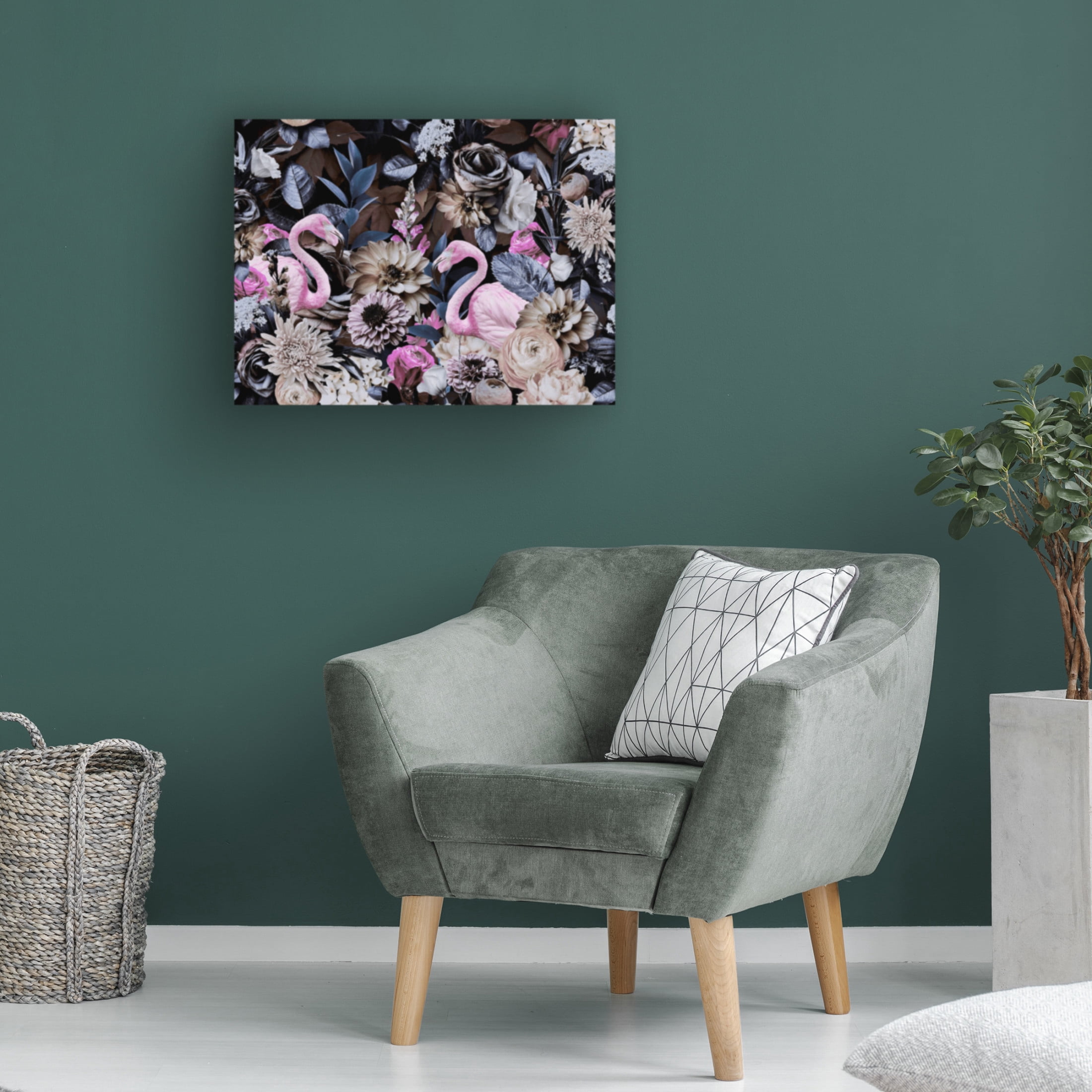 Trademark Fine Art Andrea Haase Flamingo Garden No3 Canvas Wall Art