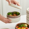 thumbnail image 2 of 4 Layer Stackable Food Storage Container 304 Steel Leak Proof Lunch Box Adults, 2 of 12