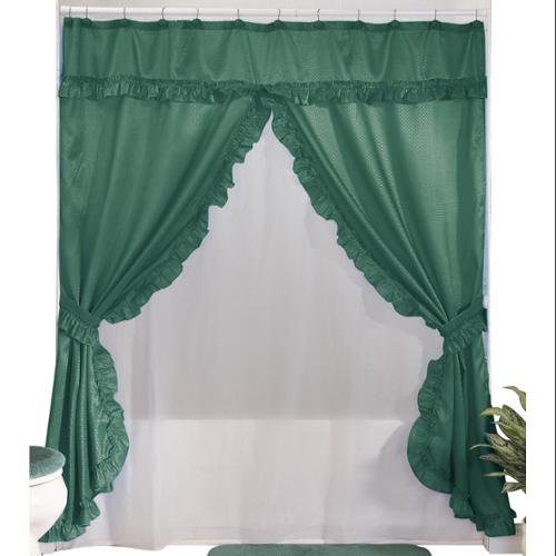 Madison Starlite Deluxe Swag Shower Curtain, Hunter Green