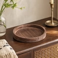 thumbnail image 7 of Round Distressed Wood Candle Tray, Rustic Farmhouse Decor for Coffee Table, Bathroom Vanity & Home Centerpieces, Candle Holder Tray Home Decor - 9.7 Inch, 7 of 7