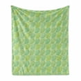 thumbnail image 1 of Nature Art Soft Flannel Fleece Blanket, Pastel Spring Natural Leaves Hand Drawn Sketch Style Forest Plant Monochrome Design, Cozy Plush for Indoor and Outdoor Use, 60" x 80", Green, by Ambesonne, 1 of 5