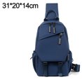 thumbnail image 2 of Sling Backpack, Canvas Crossbody Hiking Daypack Bag with Anti-theft Pocket-blue, 2 of 5