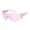 Pink, variant on Rimless Wrap Star Sunglasses Futuristic Shield Goggles For Cycling Running Street Party Outdoor Sports(Pink-14.1Cm)
