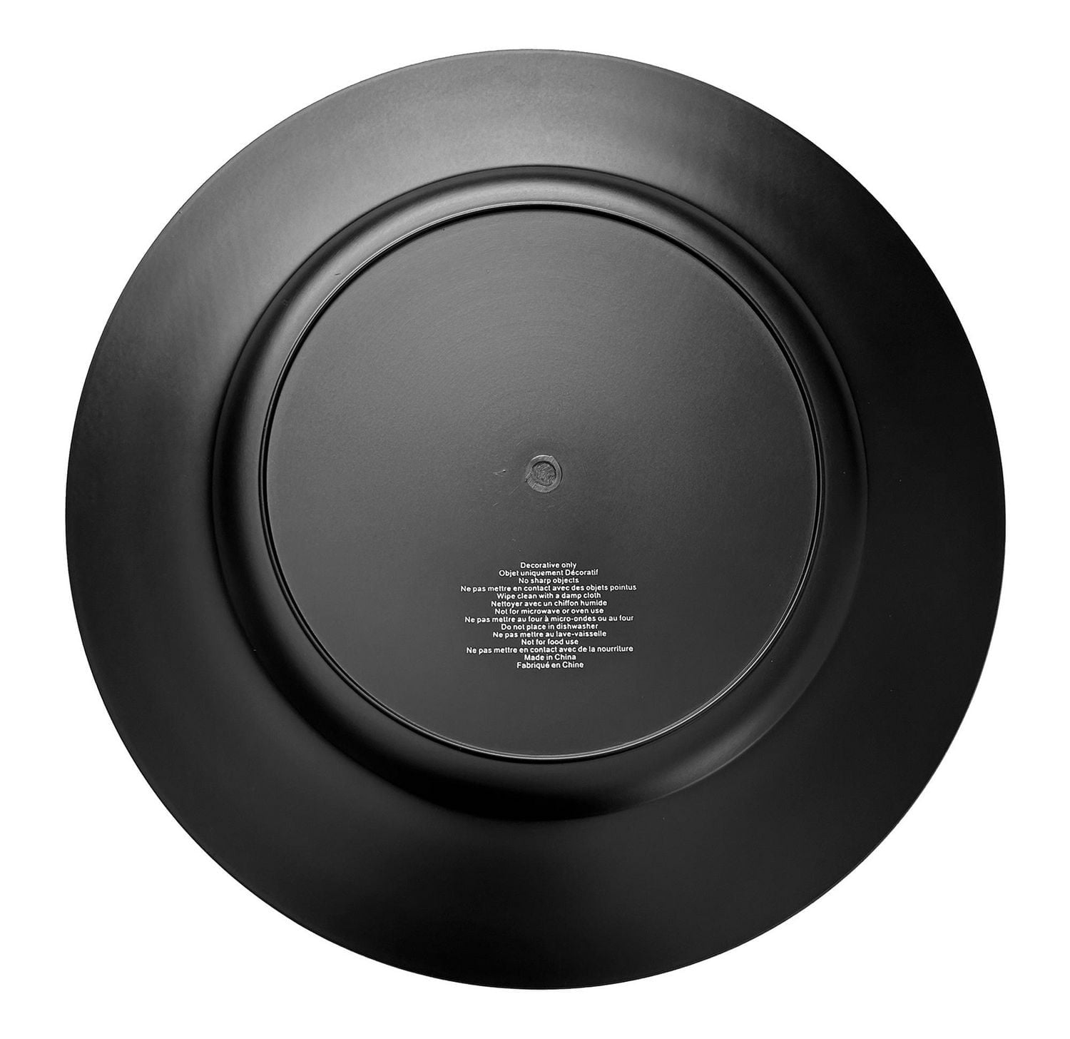 Grand plat uni 33cm Home Trends noir