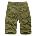 thumbnail image 4 of Mens Cargo Shorts Size 36 Inch Waist 6 Inseam Comfy Elastic Waist Streetwear Trousers Relaxed Fit with Pockets,Army Green,30, 4 of 4