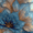 Blue Gold Floral Texture, variant on Qisvanset Sikh Guru Nanak Dev Ji Writing Canvas Wall Art 15.75x11.81 Inches
