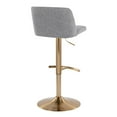 thumbnail image 6 of Toriano Adjustable Bar Stool, Gold Bar Stools, Bar Chairs, Swivel Bar Stools, Bar Stools Set of 2, 6 of 6