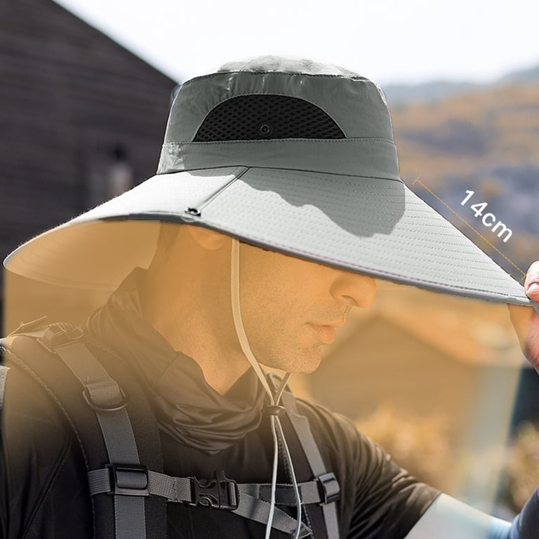 Fishing Hat Quick Dry Adjustable Drawstring Wide Brim Super  display picture 2