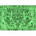 thumbnail image 1 of Ahgly Company Indoor Rectangle Animal Emerald Green Traditional Area Rugs, 3' x 5', 1 of 4