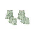 thumbnail image 2 of BemeyourBBs Toddler Baby Girl Summer Outfits Cute Daisy Dot Print Two Bowknot Sleeveless Tank Tops Ruffle Elastic Waist Shorts Set 2Pcs Summer Clothes, 2 of 9