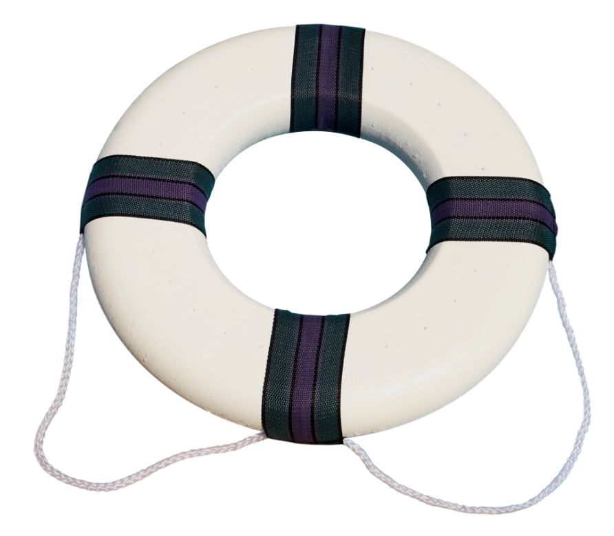 Ring Buoy Saftey Flotation Device for Swimming Pools 18" White/Black Walmart Canada