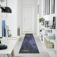 thumbnail image 4 of Yayeee Runner Rug for Bedroom 2'x6' Machine Washable Hallway Non Slip Mat, Purple Street, 4 of 8