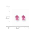 thumbnail image 2 of 14k White Gold Pink Sapphire Earrings, Gem Ctw.1.2, 2 of 2